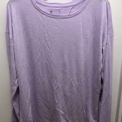 Xersion Iris Blossom Relaxed Fit Long Sleeve Top Size Large