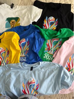Soccer T shirts⚽️ detail and bulk! Different sizes and colors- kids & adults