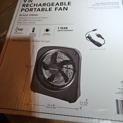 9 In. Rechargeable Fan 