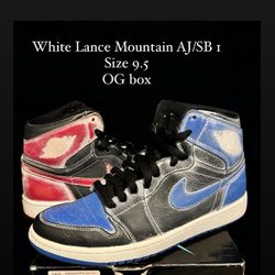 Nike Air Jordan Retro 1 Sb White Lance Mountain Size 9.5