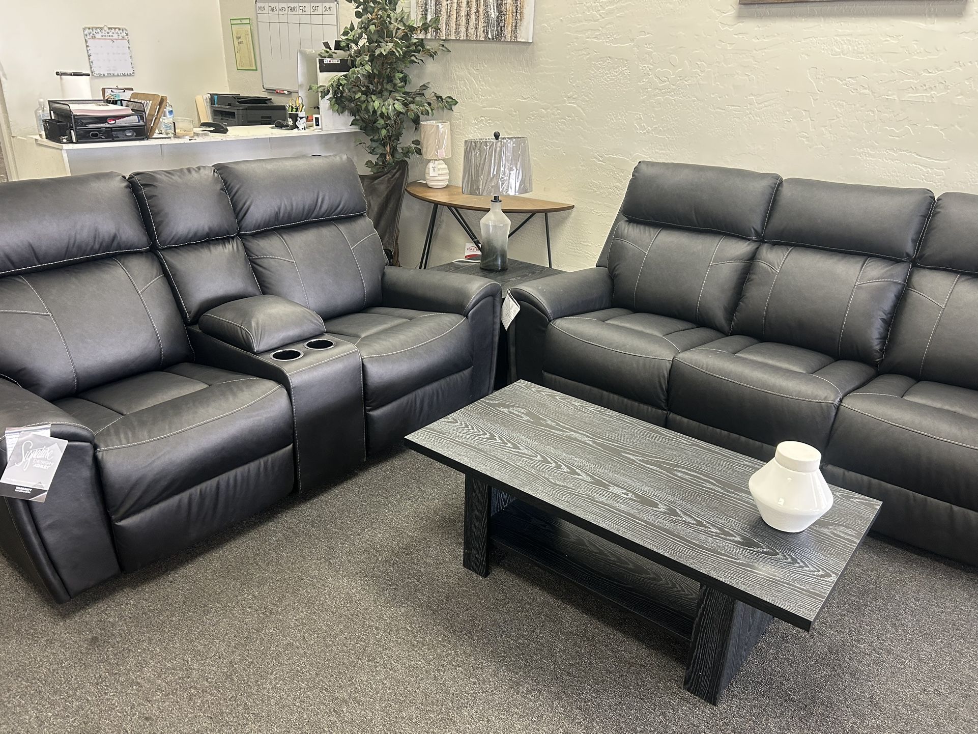 Black Ashley Sofa And Loveseat Set