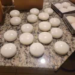 Off White 3" Floating Candles 