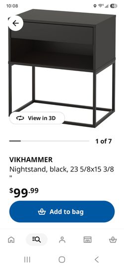 Ikea - Vikhammer Black Night Stand