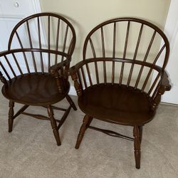 Authentic Vintage Library Chairs from Columbia University in NYC - Set Of 2