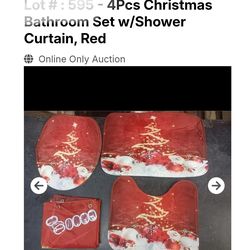 New 4pc Christmas Bathroom Set