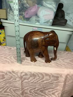 Wood elephant, I made the teeth