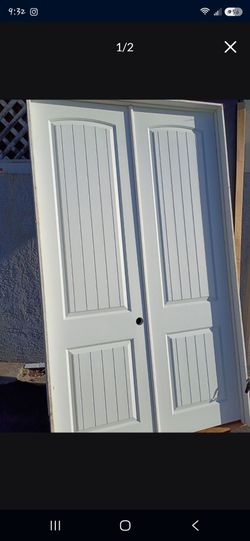 58x96 interior French door left and hollow door