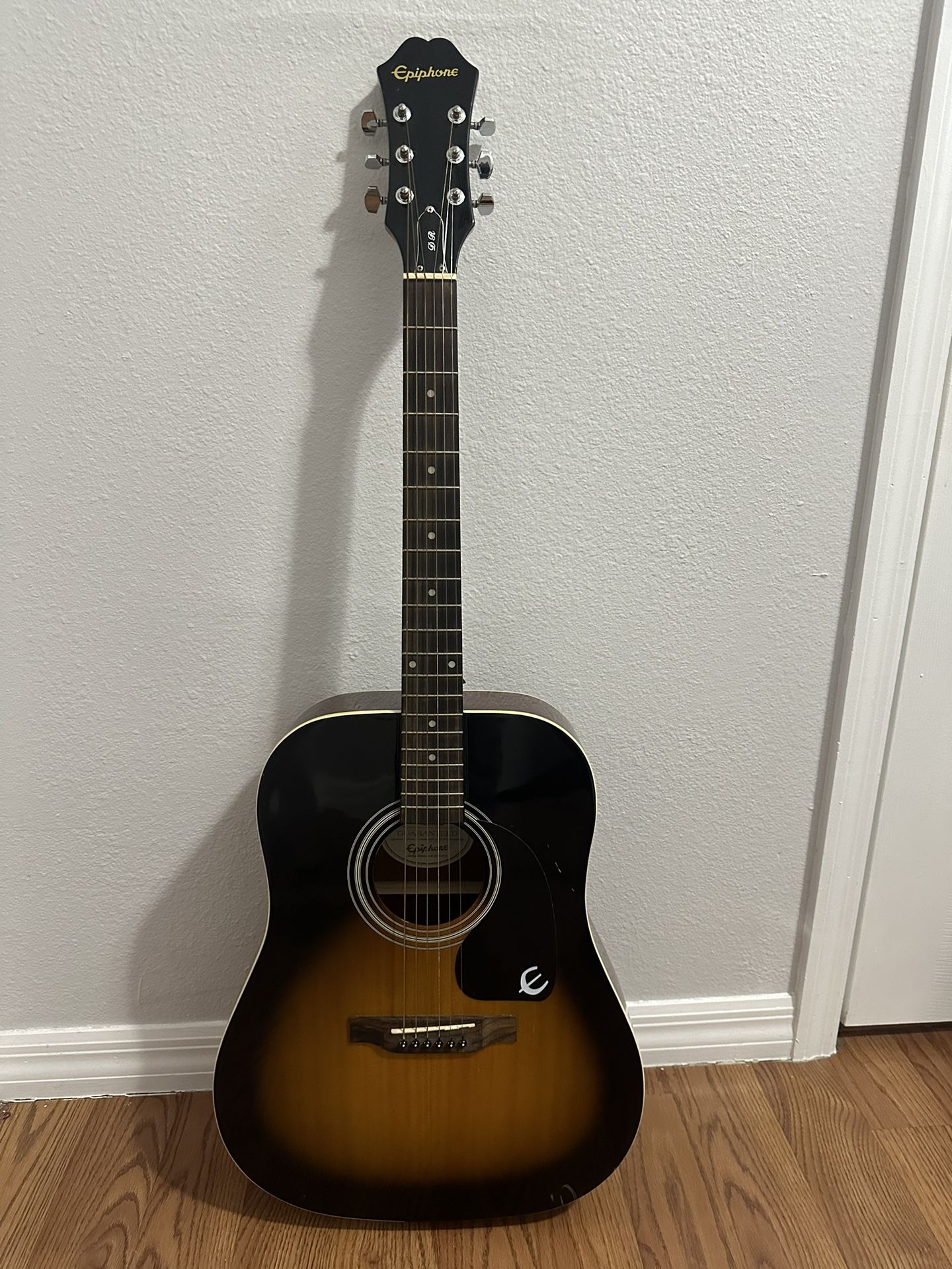 Vintage, brown, acoustic guitar