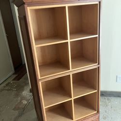 Double Sided Bookshelf With Drawers