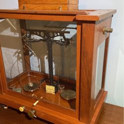 Vintage Balance, Mahogany, Scientific Scales, Stanton Instruments Antique Lot