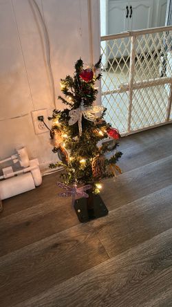 Tiny Christmas Tree With Lights Included