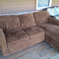 Brown Suade couch
