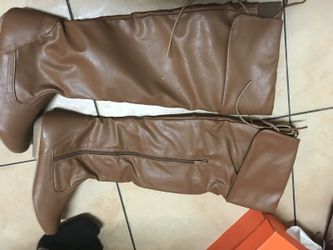 High knees boots brown size 10