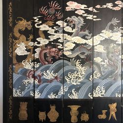 Beautiful Dragon Mural Wood Dividers