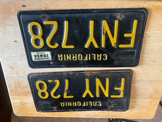1963 California vintage license plates