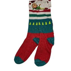 Contempo Christmas Knee High Socks 1 Pair One Size New