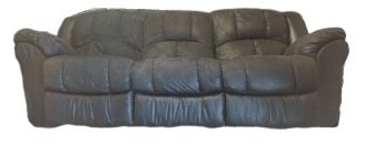 Black faux leather couch