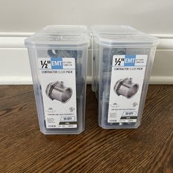 2 boxes of Halex 1/2 in. Electrical Metallic Tube (EMT) Set-Screw Connector (50-Pack) , Total 100