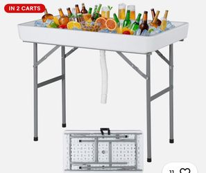 40.5" Folding Ice Cooler Table -Outdoor