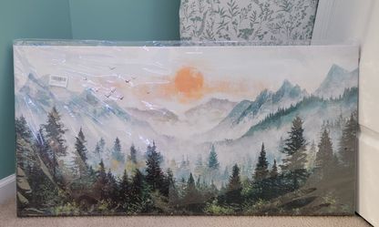 Beautiful brand new 40 by 20 inch canvas wall art. (MUST SELL TODAY)