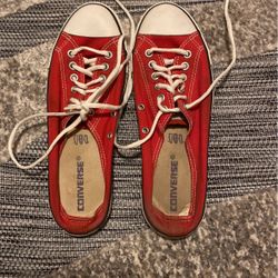 Red Slip On Converse Sneakers 