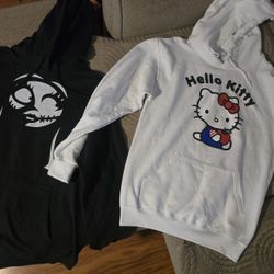 Hello Kitty And Nightmare Before Christmas Hoodies