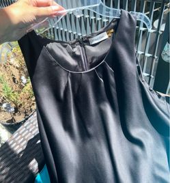 Black satin Calvin Klein sheath style dress size 12