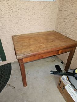 Solid wood end table