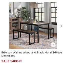 Table and benches