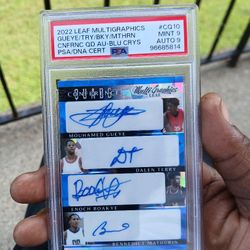  NBA SPORTS CARD PSA 9 NUMBER AUTOGRAPH 