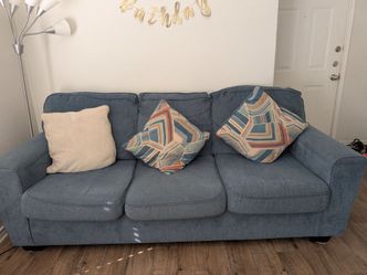 Cozy & Stylish Blue 3-Seater Sofa