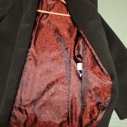 Vintage Anne Klein black wool overcoat