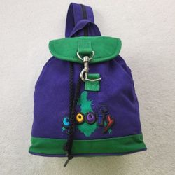 Walt Disney Comany Purple Goofy Mini BackPack Drawcord And Metal Clip Closure
