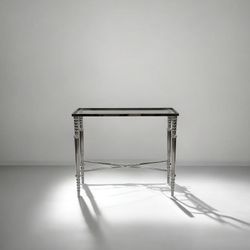 Designer Chrome Console Table Base – Frame Only