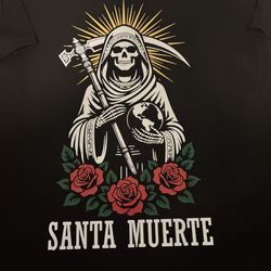 NEW off the press SANTA MUERTE TEE shirt