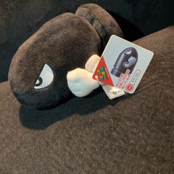 San-Ei rare super Mario bullet bill plushy All-Star collection small 6” Charming plush from the Super Mario Allstar Collection. Features a black and w