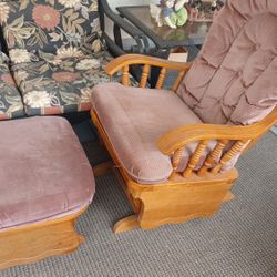 Glider Rocker and Glider Footstool 