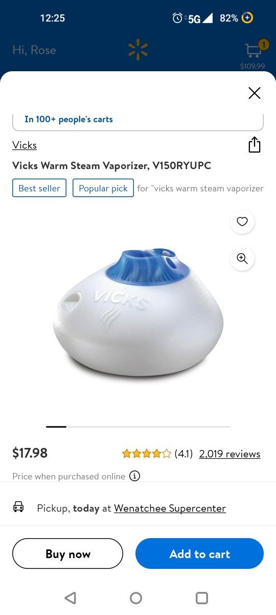 Vicks Steam Vaporizer 