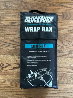 Blocksurf Wrap Rax Single Premium Surf Rack System Surfboard Auto Roof Holder