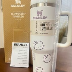 Brand New Hello Kitty White Stanley 40 oz Tumbler – Limited Edition!