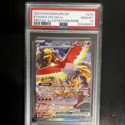 2025 Pokémon DRI Ethan’s Ho-Oh ex SIR #230 PSA 10 GEM MINT – Special Illustration Rare