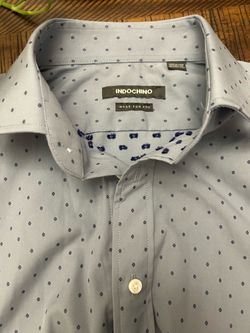 Indochino Hyde Dobby Blue Shirt
