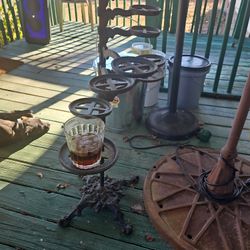 Antique Plant Stant And Fan