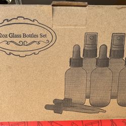 New Blue Glass Droppers Or Spray Bottles (9)
