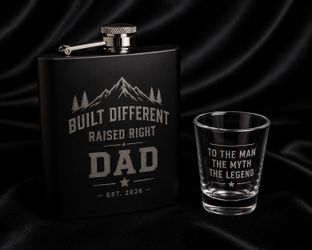 Custom Flask & Shot Glass Sets ✨ Personalized Gifts