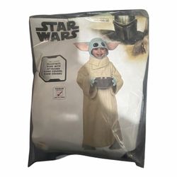 STARWARS Baby Yoda Mandalorian DISNEY Child’s Halloween Costume. Size 2t /3t (New) *Headpiece *Robe *Shoes Covers.