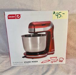 Brand New Dash Everyday Stand Mixer (Red) - 3 Qt