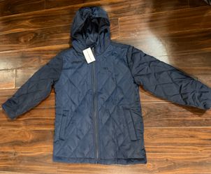 Amazon Essentials Unisex Kids and Toddlers' Long Quilted Jacket new size small