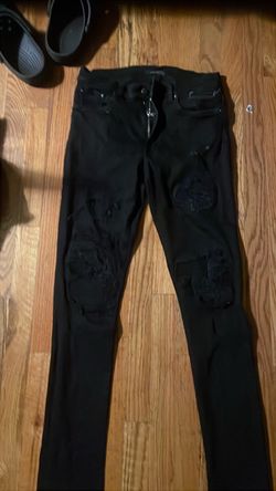 amiri jeans black on black