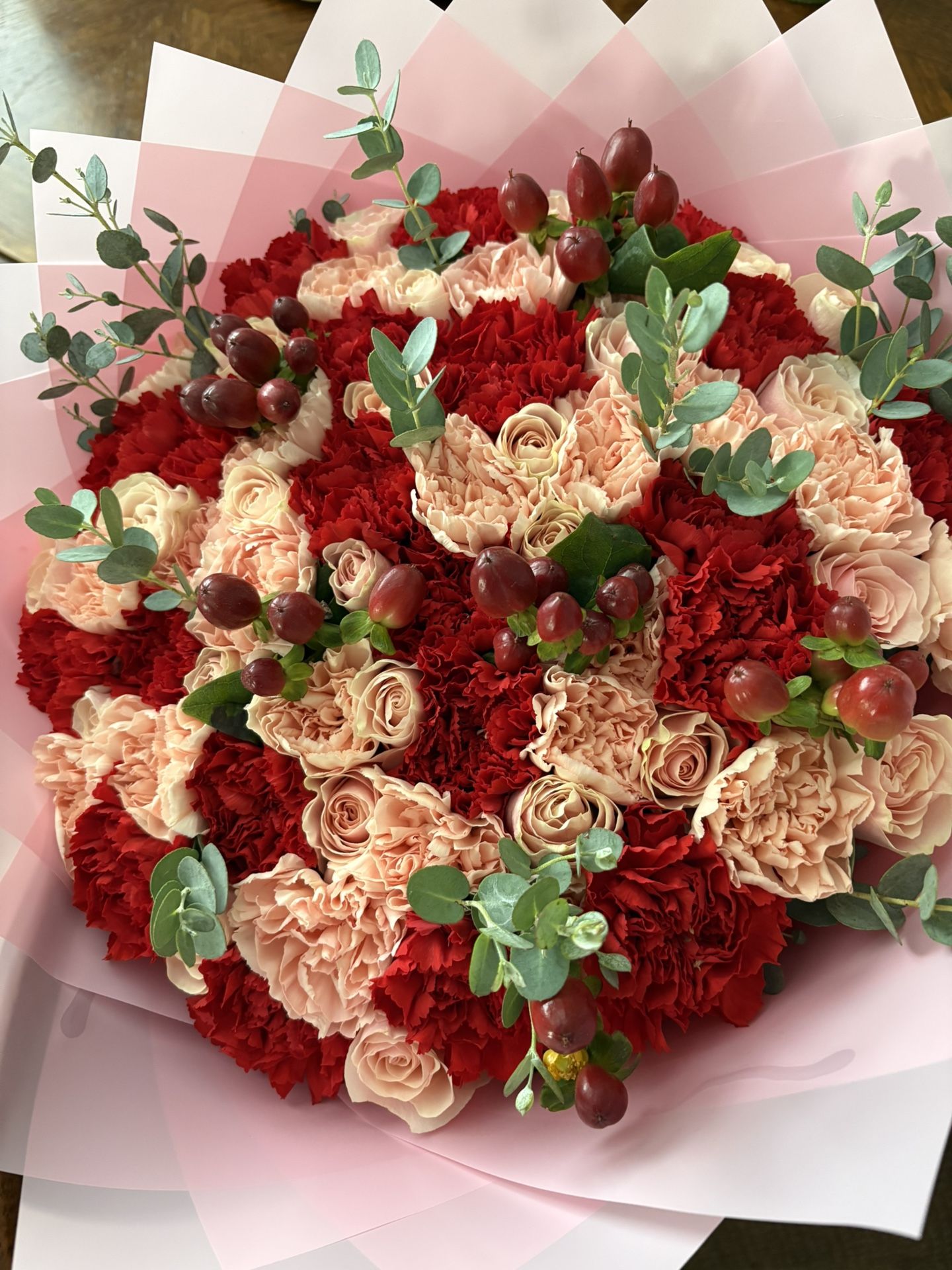 Roses And Carnations Mixed Bouquet